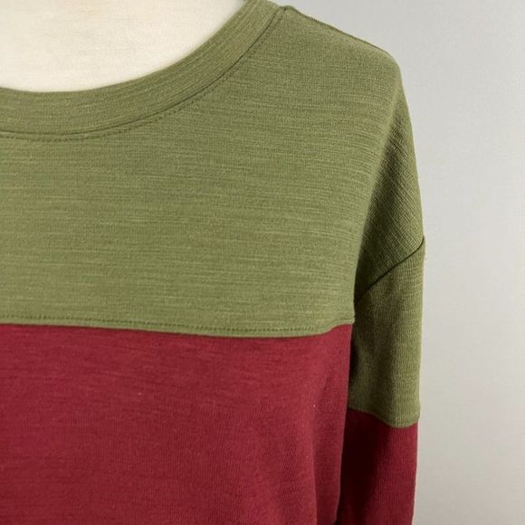 NWT VELVET‎ HEART Green Red Chunky Striped Crew Neck Sweater (XS) - Picture 3 of 8